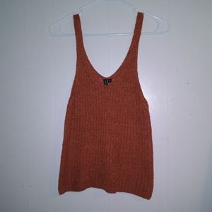 Moon & Madison Burnt Orange Knit Tank Top